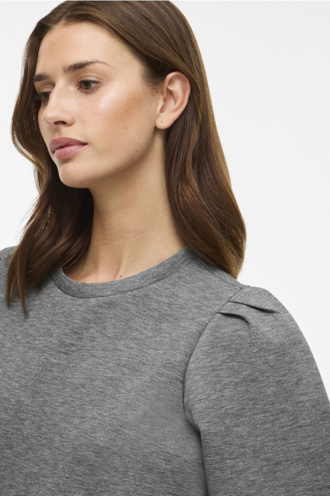 VIREFLECT O-NECK 2/4 TOP/DFS 14108620 MEDIUM GREY MELANGE